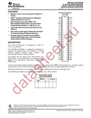 SN74ALVCH16240DGGR datasheet  